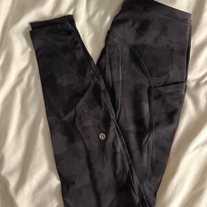 Lululemon Black Camouflage Leggings
